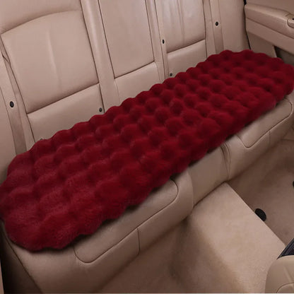 Winter Plush Car Seat Covers – Ultra-Soft Rabbit Fur Cushion Pads for Warmth, Universal Fit Auto Chair Protectors