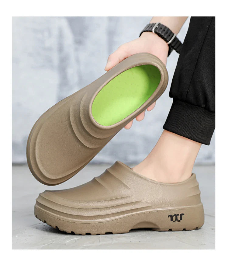 Summer Chef Shoes – Anti-Slip & Oil-Proof Work Slippers, Casual Trendy One-Step Fashion Sports Shoes