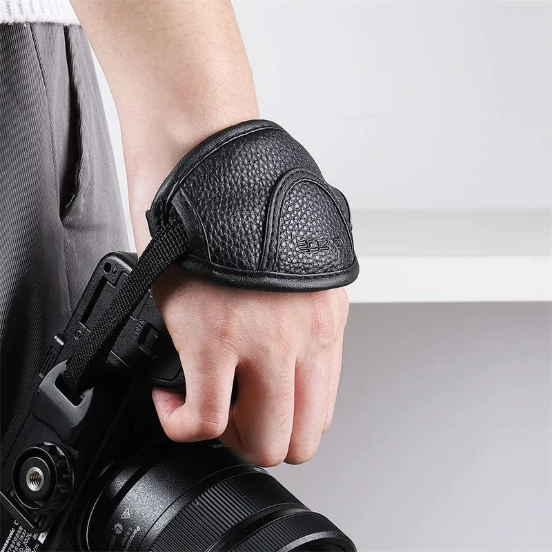 Leather Hand Grip Wrist Strap – DSLR Camera Strap for Nikon & Canon (Not for Flip Screen Cameras)