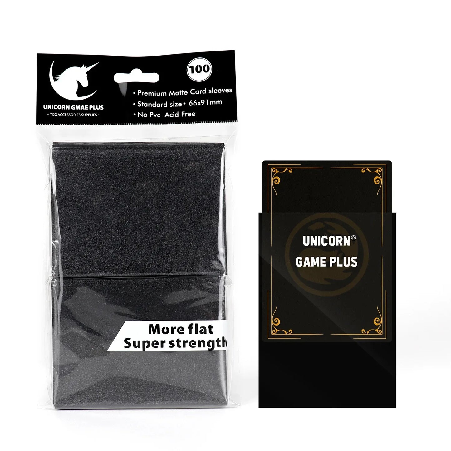 100PCS Matte Trading Card Sleeves – 66x91mm Standard Size Protectors for TCG, Tarot & Board Games, Durable Card Shield Covers
