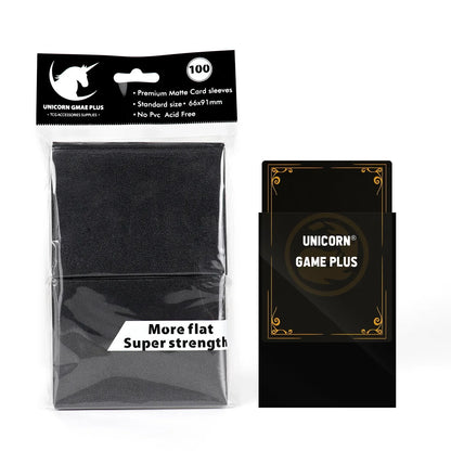 100PCS Matte Trading Card Sleeves – 66x91mm Standard Size Protectors for TCG, Tarot & Board Games, Durable Card Shield Covers
