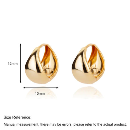 2024 Gold Square Hoop Earrings – Stainless Steel Geometric Jewelry for Women