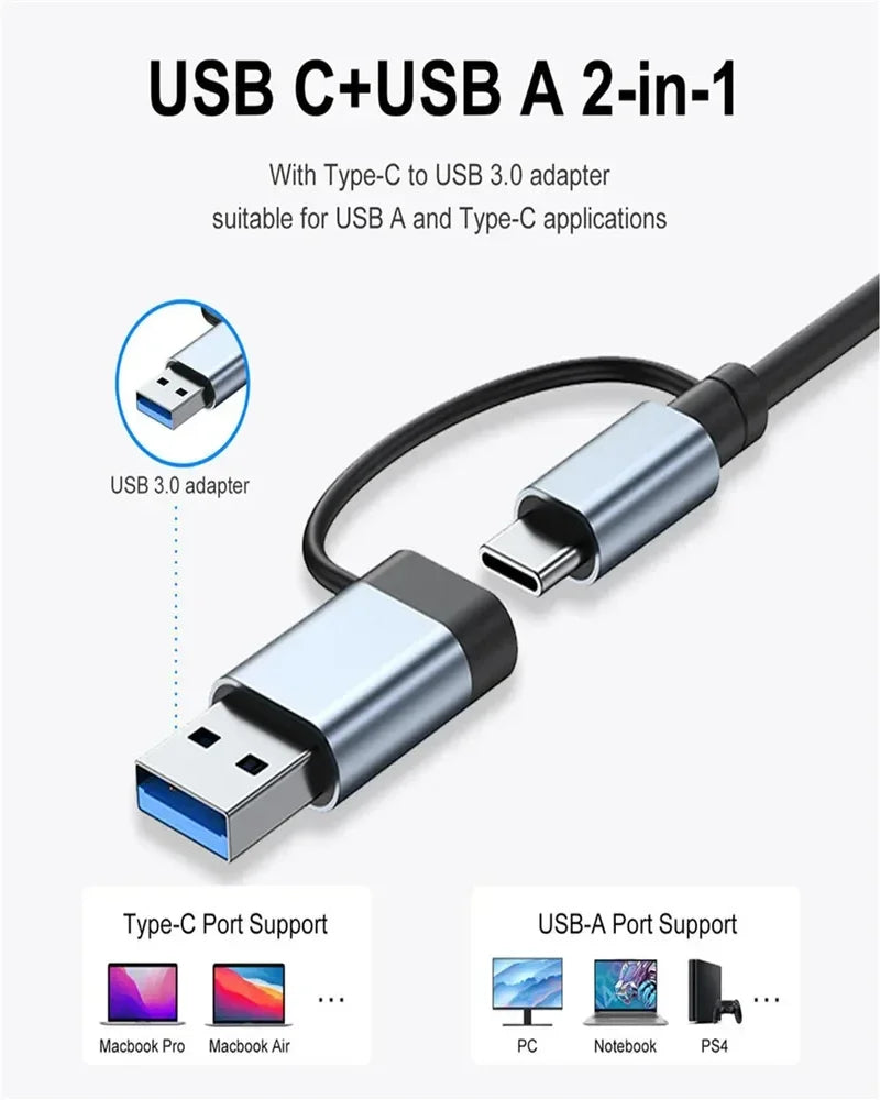 USB-C Hub Thunderbolt 3 Docking Station Splitter – Laptop Adapter for MacBook Air M1 & iPad Pro