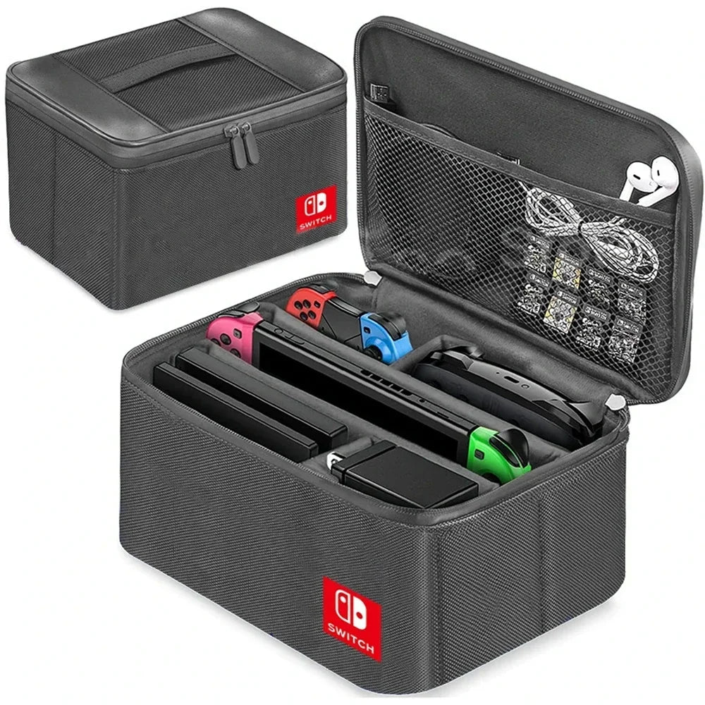 Large Storage Case for Nintendo Switch OLED — Portable Carrying Bag for Console, Pro Controller & Switch/Switch Lite Accessories