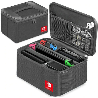 Large Storage Case for Nintendo Switch OLED — Portable Carrying Bag for Console, Pro Controller & Switch/Switch Lite Accessories
