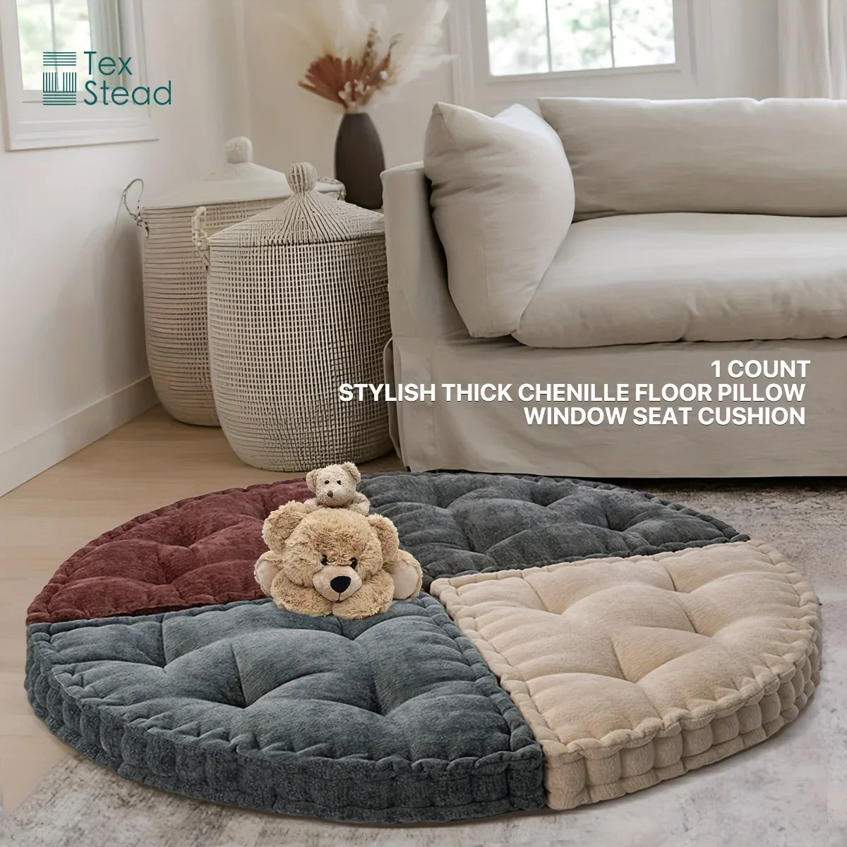 1-Count Triangular Reading Cushion – Comfortable Pillow for Chair, Floor, Sofa & Outdoor Use