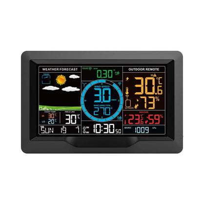 FJ3390A Multifunctional Weather Station - Temperature, Humidity, Wind Speed & Rainfall Detection with Weather Forecast Clock