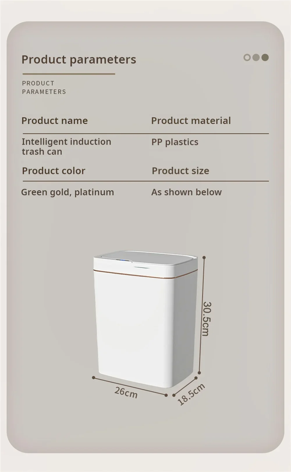 15L Smart Automatic Bathroom Trash Can — Touchless Electronic Sensor Bin with Self-Bagging, White Narrow Garbage Bin for Smart Home