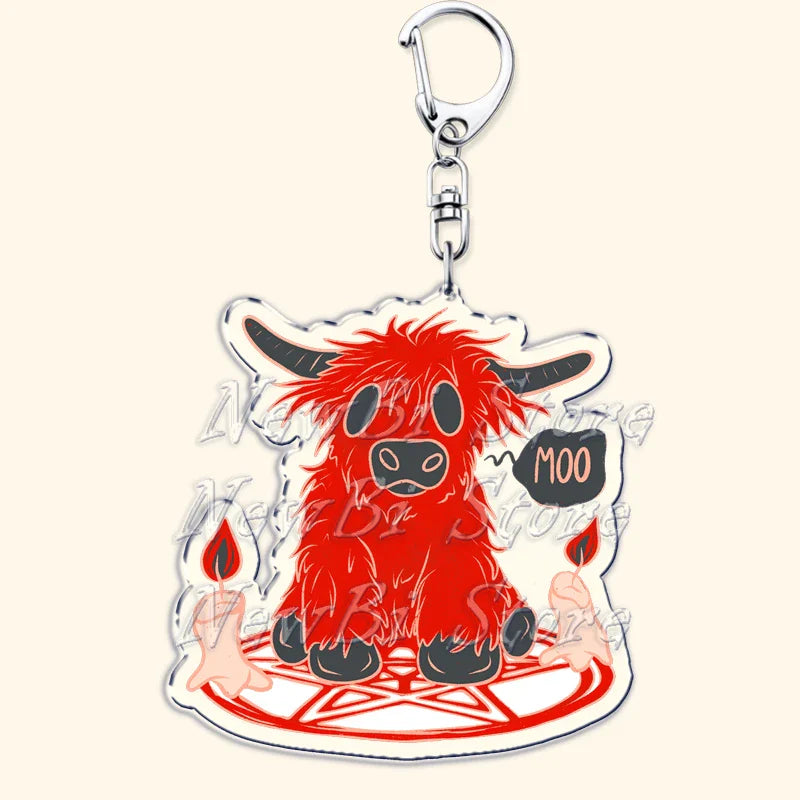 Funny Dark Video Game Sheep Keychain – Cute Lamb & Goat Bag Accessory Gamer Gift