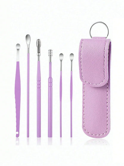 Stainless Steel Ear Cleaning Tool Kit – Ear Pick & Earwax Remover with Storage Bag