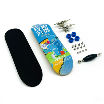 Creative Mini Finger Skateboard – Colorful Maple Fingerboard with Double Rocker, Sport Bearings & Palm Slide Board