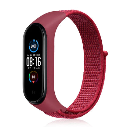 Nylon Loop Strap for Xiaomi Mi Band - Adjustable Sport Wristband Bracelet for Mi Band 3 4 5 6 7 8