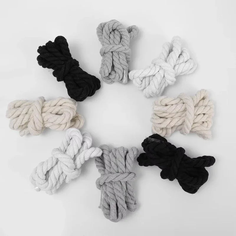 Round Thick Rope Shoelaces – High-Quality Polyester Cotton, Solid Color, 0.8cm Width, 120/140/160cm