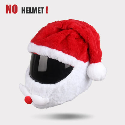 2025 New Funny Motorcycle Helmet Cover, Full Helmet Christmas Cap Gift, Personalized Motorbike Crash Case
