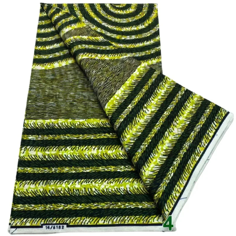 African Wax Print Fabric - High-Quality Cotton Ankara Gold Print Pagne for Wedding & Dress Sewing