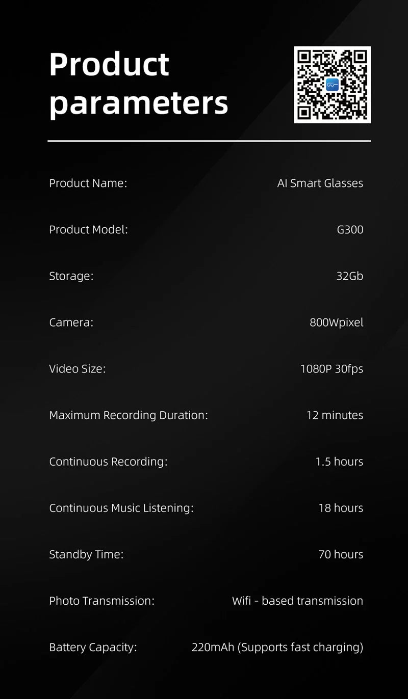 Xiaomi G300 800W Pixel Smart Glasses – AI HD Video Recording, Voice Calls, Translation, and Photochromic Lenses