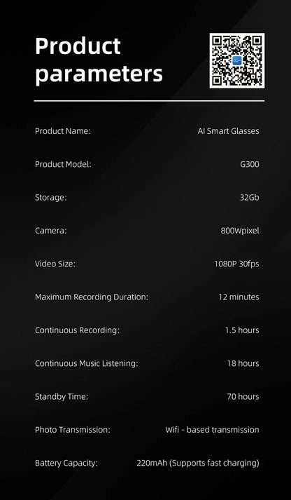 Xiaomi G300 800W Pixel Smart Glasses – AI HD Video Recording, Voice Calls, Translation, and Photochromic Lenses