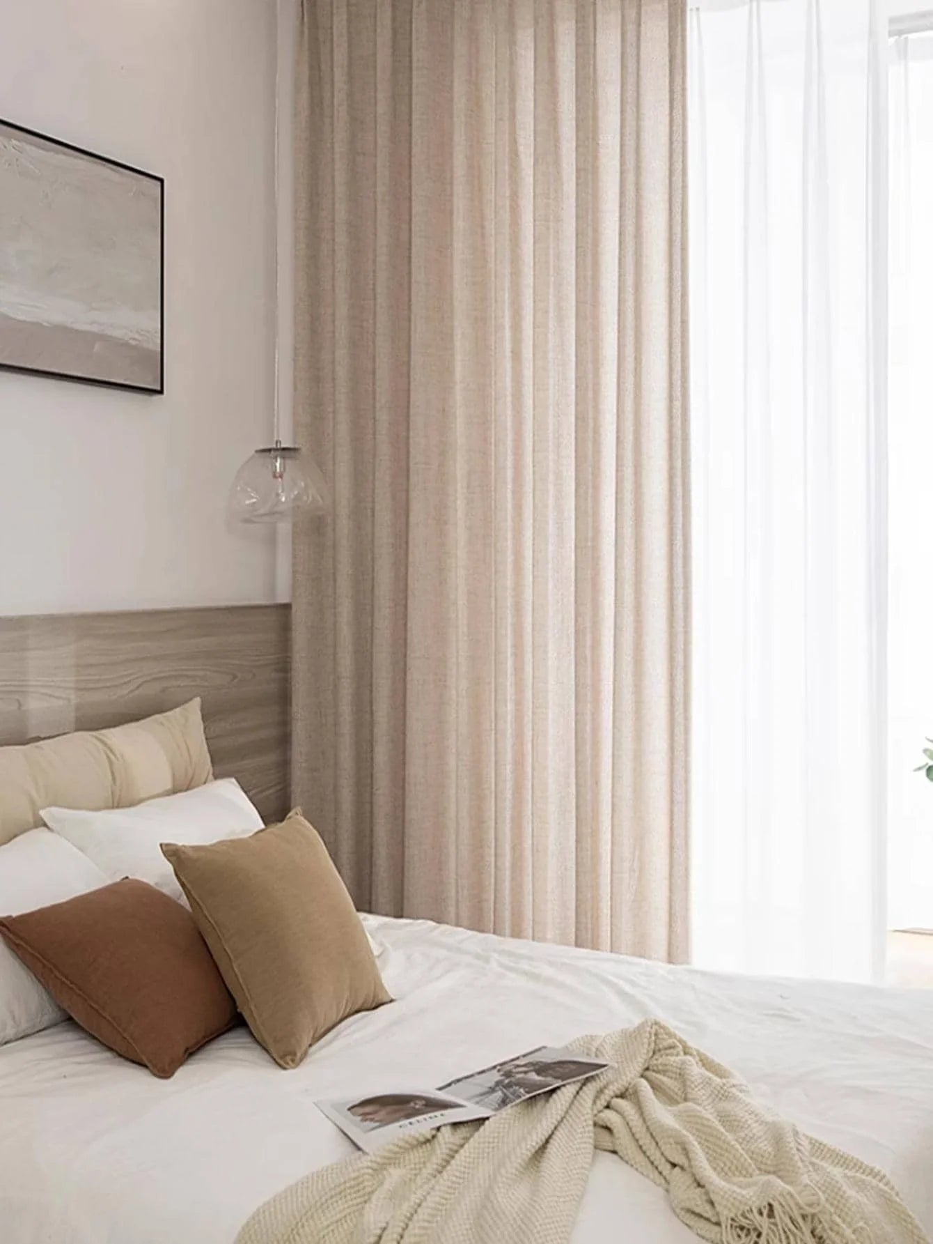 Thickened Cotton Linen Semi-Shading Curtains – Stylish Window Drapes for Bedrooms & Living Rooms