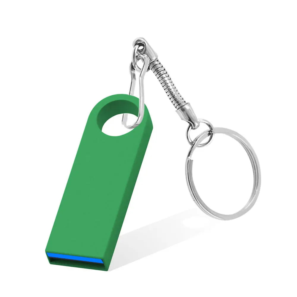 Metal USB 3.0 Flash Drive Keychain – High-Speed Pen Drive 8GB/16GB/32GB/64GB/128GB Memory Stick
