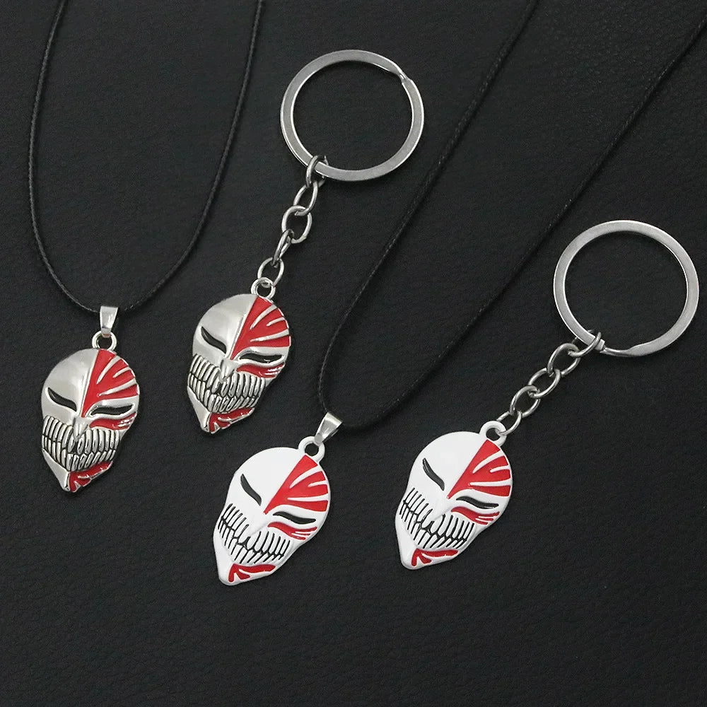 Bleach Ichigo Kurosaki Keychain Necklace - Anime Cosplay Pendant Charm for Men & Women Backpack Jewelry Gift