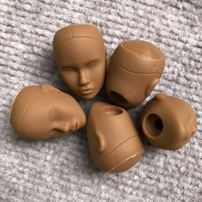 Poppy Blank Face Doll Heads — 1/6 DIY Crafting Parts in Super White, Coffee, Pink & Beige Skin for Doll Making