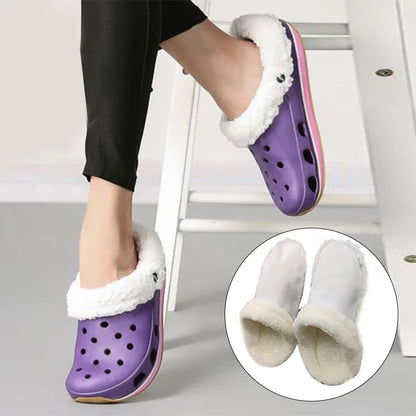 Hole Shoes Velvet Liner – Thickened Winter Warm Detachable Cotton Sleeve & Plush Inner Liner for Soft Shoe Covers