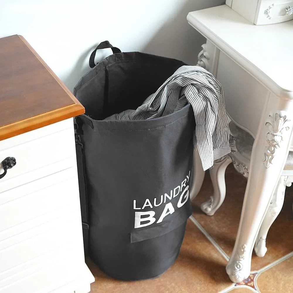 71L Laundry Backpack Hamper — Large Oxford Laundry Bag with Adjustable Shoulder Straps & Pocket