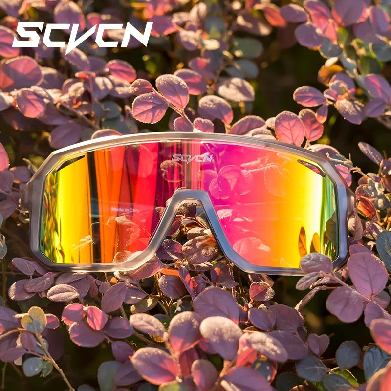 SCVCN Photochromic Cycling Glasses – UV400 Sports Sunglasses for Bike, Mountain, Golf, Baseball – Men and Women