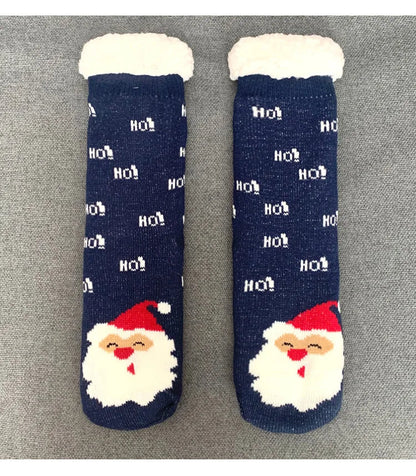 Women’s Christmas Fuzzy Socks – Winter Warm Thermal Non-Slip Fluffy Floor Slippers, Soft Indoor Home Gift