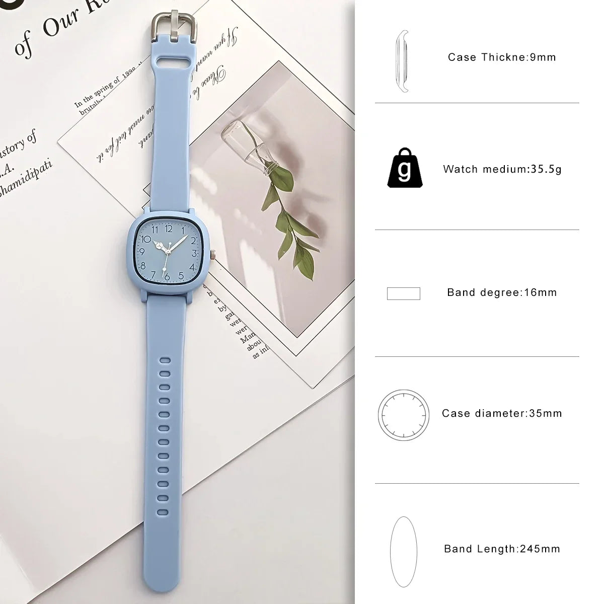 Fashion Women’s Silicone Quartz Watch – Ladies Wristwatch Gift for Christmas & Valentine’s Day