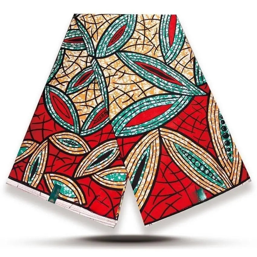 Original African Wax Print Fabric - 6 Yards Soft 100% Cotton Nigerian Ankara Pagne Batik Material