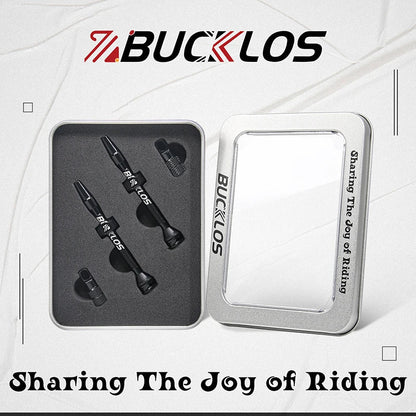 BUCKLOS Tubeless Presta Valves 40–100mm — Aluminum Alloy Bike Valve Stem for Road & MTB