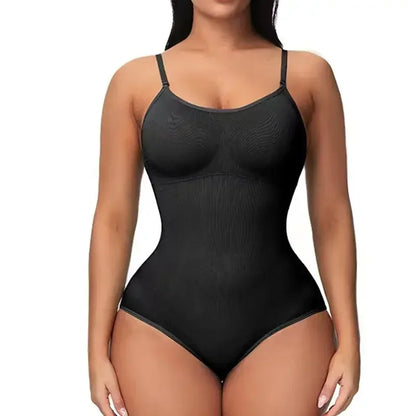 Women's Solid Seamless Shapewear Bodysuit - Tummy Control, Butt Lifting Slimming Body Shaper Underwear