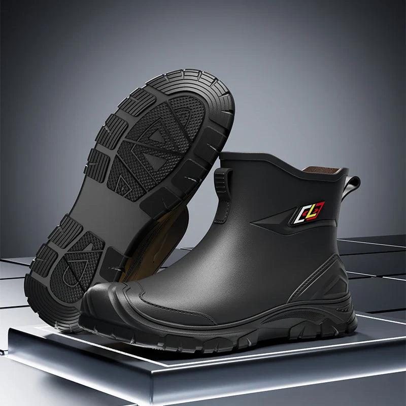 2024 Men's Waterproof Water Boots — Non-Slip Rubber Work Shoes for Outdoor Rain, Camping & Fishing