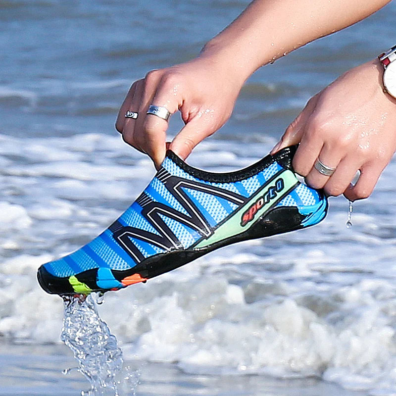 Water Sports Aqua Barefoot Shoes - Unisex Outdoor Beach Shoes for Swimming, Gym, Running, Yoga - Men's and Women's Sneakers Footwear
