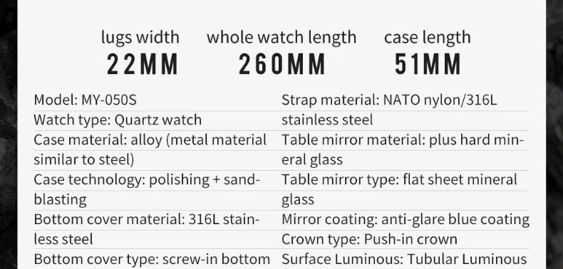 Addies Men's Military Watch - Luminous, Multi-Functional Quartz with Nylon & Steel Strap, Waterproof Outdoor Sports Watch