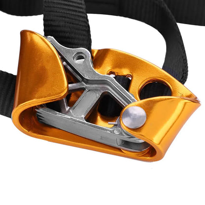 Right/Left Foot Climbing Ascender – Aluminium Alloy Labor-Saving Descender for Rope Climbing & Mountaineering