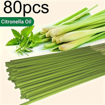 Extended Lemongrass Oil Incense Stick – 45-Minute Burning Artificial Wood for Home, Camping & Outdoor Air Purification