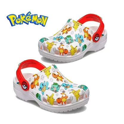 Pokemon Hole Sandals - Pikachu, Squirtle & Charmander Kawaii EVA Anime Slippers, Summer Beach Shoes for Kids, Perfect Gift
