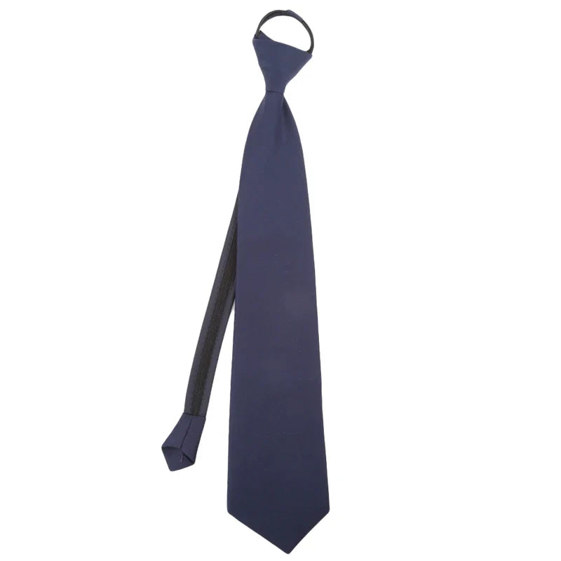 Pre-Tied Men’s Skinny Zipper Tie – 5cm Slim Necktie in Red, Black & Blue for Parties & Events