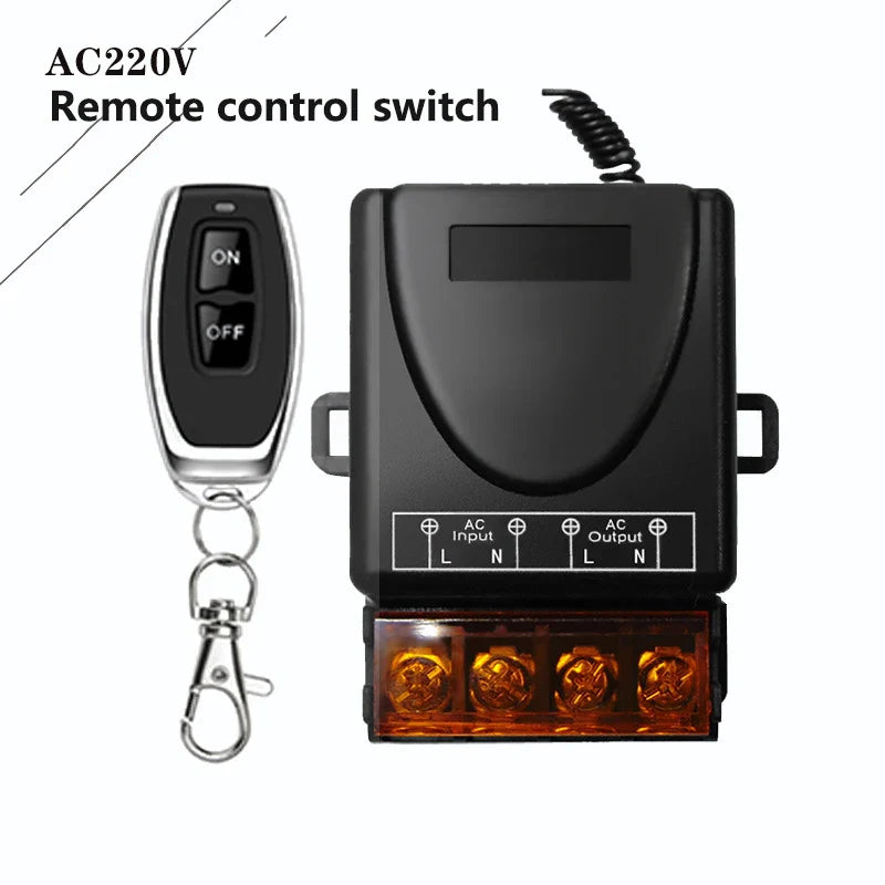 Universal 433MHz Wireless Remote Control Switch – AC 220V 30A Relay for Light, Lamp, Water Pump, Door Transmitter