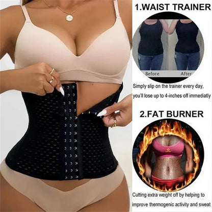 Women’s Tummy Slimming Shapewear - Black Belly Band Corset for Postpartum Flat Belly & Shaping Support