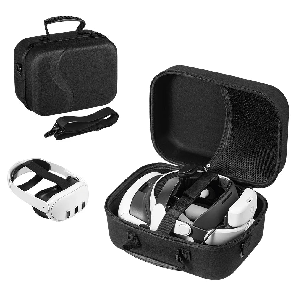 Storage Case for Meta Quest 3 & BOBOVR M3 Pro – Waterproof Hard Shell Travel Case with Shoulder Strap