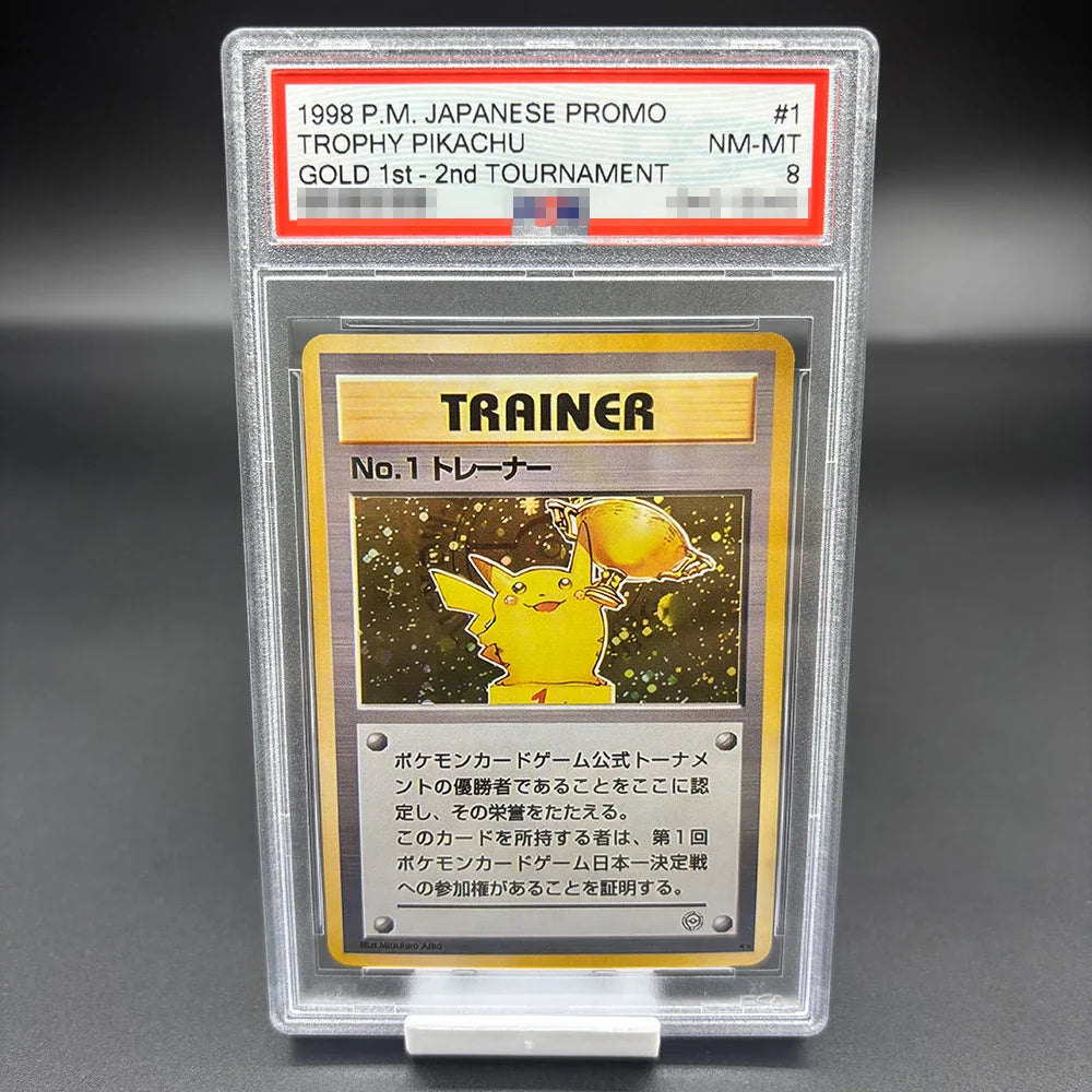 DIY 2023 PTCG Van Gogh Pikachu & Grey Felt Hat Collection Card – 10-Point Rating Anime Game Card Gift Toy