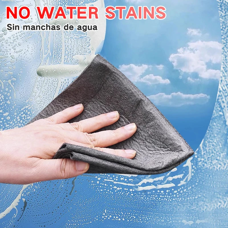 Thickened Microfiber Glass Cleaning Cloth - Reusable and Lint-Free Towel for Kitchen, Glass, and Car Cleaning