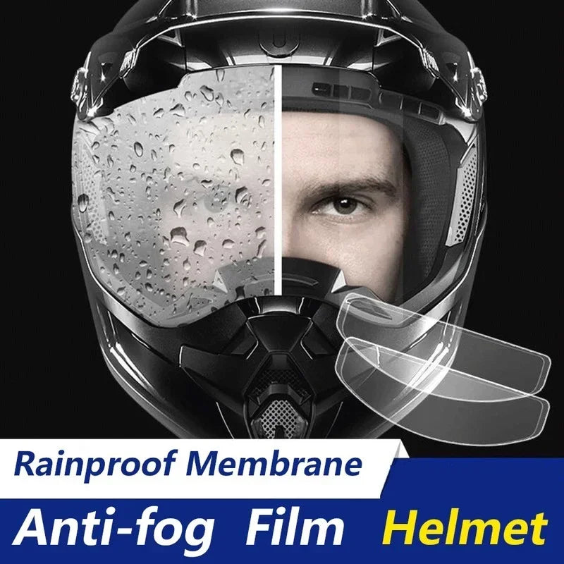 Universal Motorcycle Helmet Clear Patch Film - Anti-Fog and Rain Nano Coating Sticker for Durable Motocross Protection