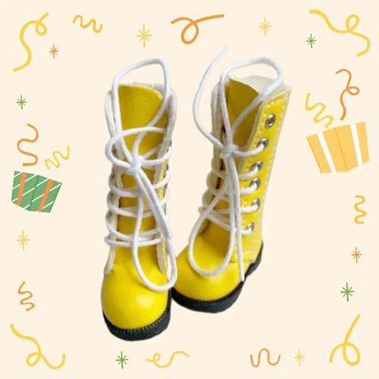 Tilda 3.2cm Doll Boots — 1/6 Mini Leather Shoes for Blythe, Azone & BJD Dolls