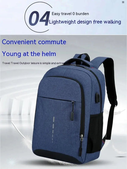 Men’s Large Capacity Backpack — Simple Fashion Travel & Student Laptop Bag