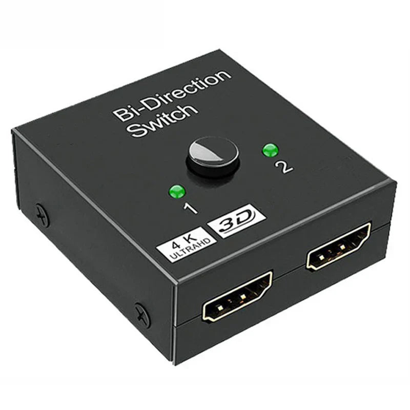 HDMI-Compatible Bi-Directional Switch 2.0 Splitter – 1x2/2x1 Adapter, 4K Converter for PS4 Pro/4/3 & TV Box