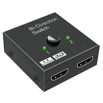 HDMI-Compatible Bi-Directional Switch 2.0 Splitter – 1x2/2x1 Adapter, 4K Converter for PS4 Pro/4/3 & TV Box